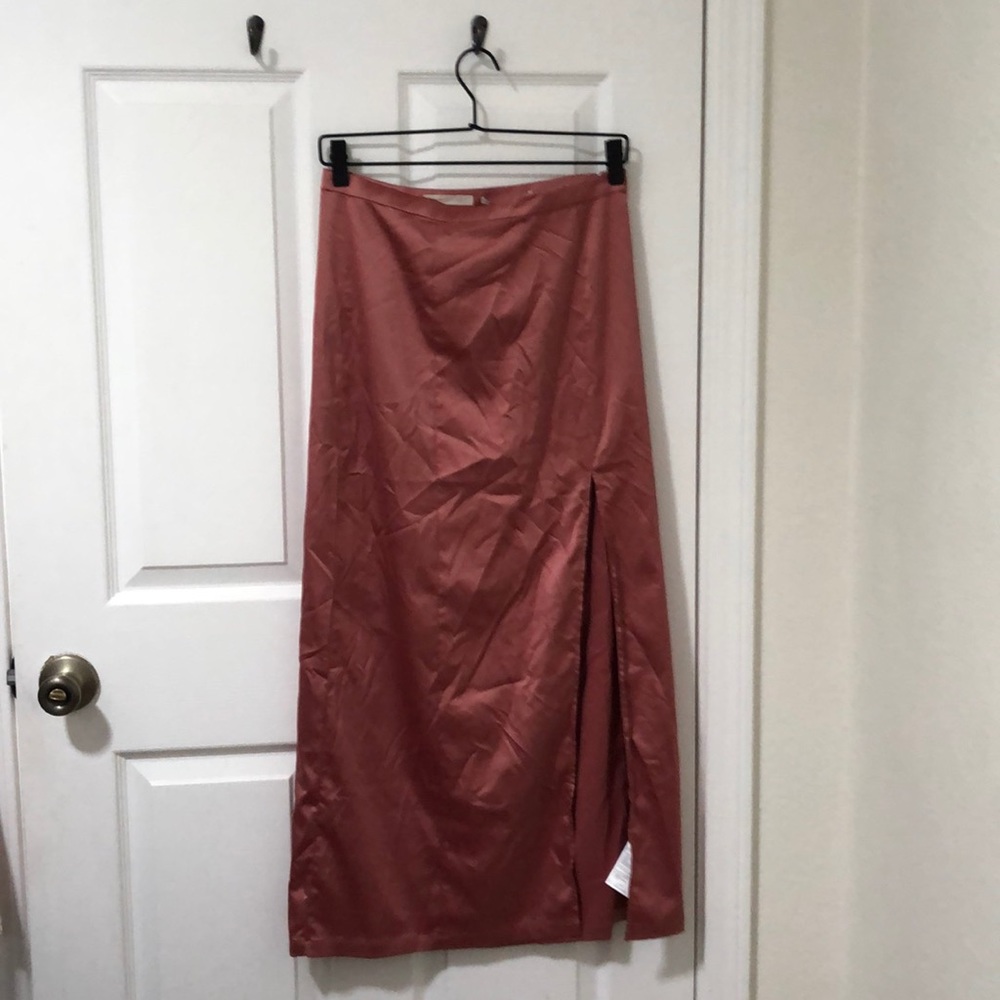 Satin Midi Skirt